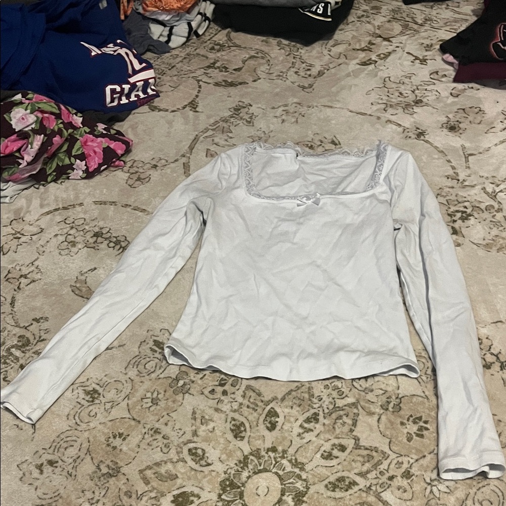 Elegant White Long Sleeve Top